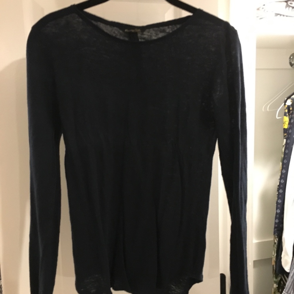 Navy blue Massimo Dutti linen shirt